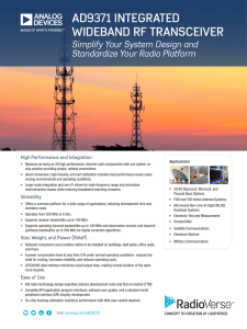 AD9371 INTEGRATED WIDEBAND RF TRANSCEIVER