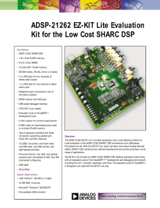 ADSP-21262 EZ-KIT Lite Evaluation Kit for SHARC