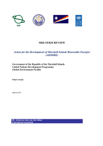 MID-TERM REVIEW Action for the Development of Marshall Islands