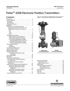 Fisher 4200 Electronic Position Transmitters