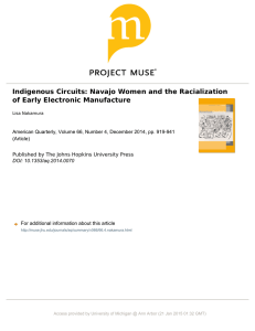 Indigenous Circuits: Navajo Women and the