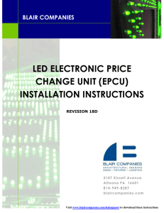 led electronic price change unit (epcu) installation