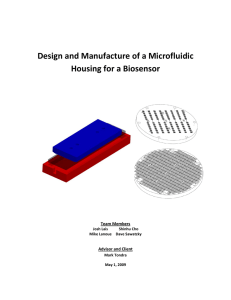 Design and Manufacture of a Microfluidic Housing for a Biosensor