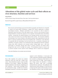Alterations of the global water cycle and their effects on river