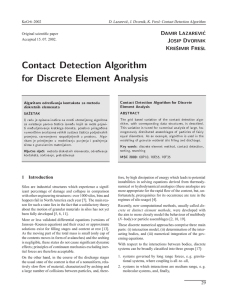 Contact Detection Algorithm for Discrete Element Analysis