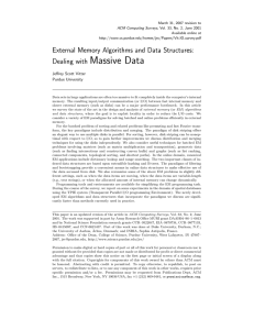 External Memory Algorithms and Data Structures