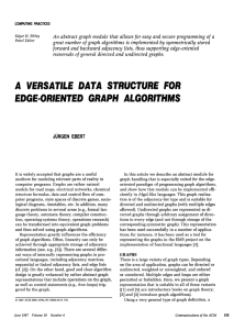 A VERSATILE DATA STRUCTURE FOR EDGE