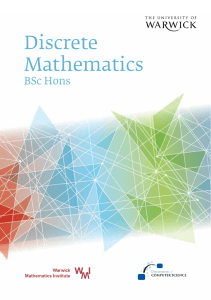 Discrete Mathematics - the University of Warwick