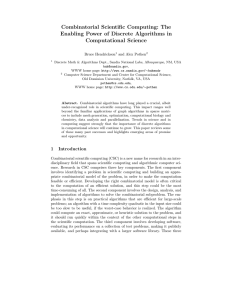 Combinatorial Scientific Computing: The Enabling Power of Discrete