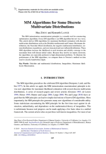 MM Algorithms for Some Discrete Multivariate Distributions