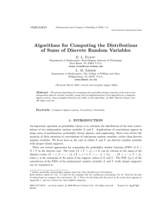Algorithms for Computing the Distributions of Sums of Discrete