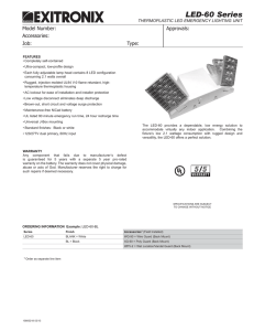 Exitronix LED-60 Spec Sheet