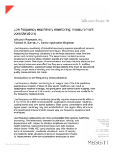 Low frequency machinery monitoring: measurement considerations