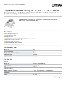 Components of electronic housing - BC 107,6 OT U11 KMGY