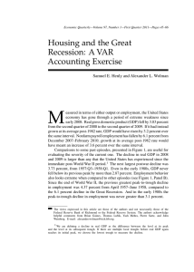 Housing and the Great Recession: A VAR Accounting Exercise