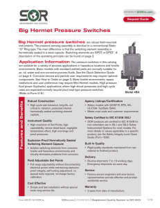 Big Hermet Pressure Switches