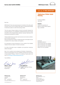 SL2016-619: Tightening of roller guide housing