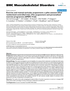 Exercise and manual auricular acupuncture: a pilot assessor