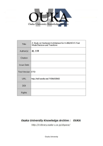 Title A Study on Hardware Architecture for H.265/HEVC Fast Mode