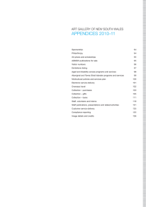 Annual report - appendices - Art Gallery NSW