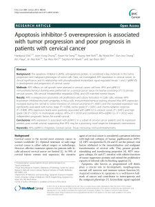 Apoptosis inhibitor-5 overexpression is associated with tumor