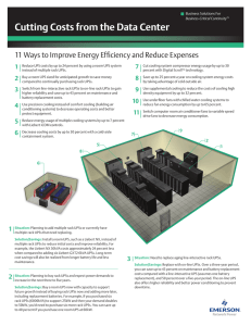 Cutting Costs from the Data Center