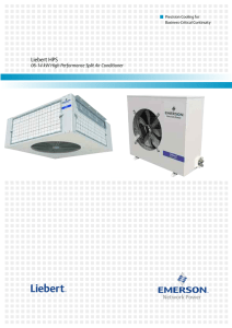 High Performance Split Air Conditioner Liebert HPS