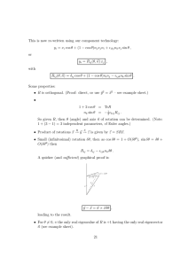 yi = xi cosθ + (1 − cosθ)n jxjni + ǫikjnkxj sin θ , or yi = Rij(θ