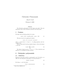 Chebyshev Polynomials