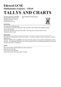 tallys and charts - Castleford Academy