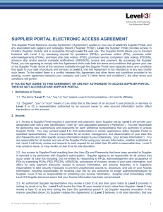 supplier portal electronic access agreement