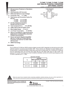 8-Bit Analog-to-Digital Converters With Serial