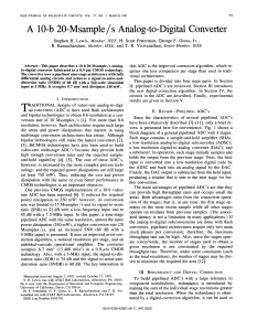 A 10-b 20-Msample/s analog-to-digital converter