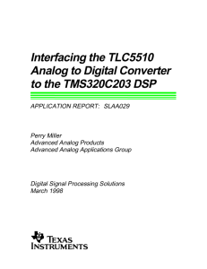 interfacing the tlc5510 analog to digital