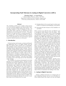 Incorporating Fault Tolerance in Analog-to