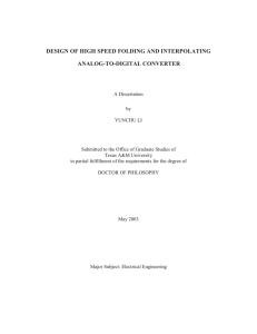 design of high speed folding and interpolating analog-to