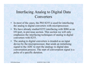 Interfacing Analog to Digital Data Converters