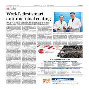 World`s first smart anti-microbial coating