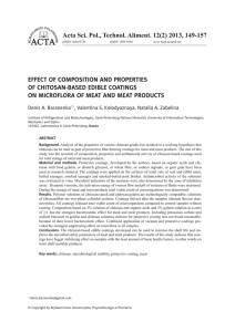 EFFECT OF COMPOSITION AND PROPERTIES OF CHITOSAN