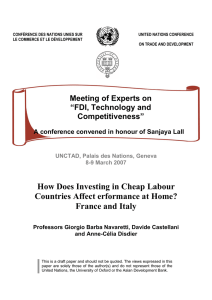 How Does Investing in Cheap Labour Countries Affect erformance at