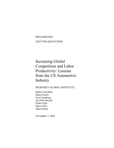 Increasing Global Competition and Labor Productivity: Lessons from