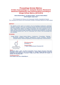Proceedings Scholar Metrics