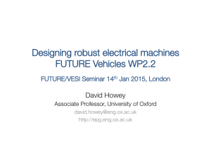 Designing robust electrical machines