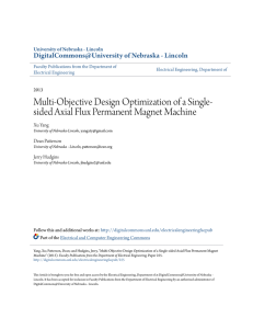 Multi-Objective Design Optimization of a Single