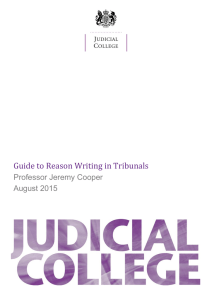 Cooper - Guide to reason writing in Tribunals