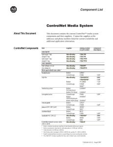 AG-2.2,ControlNet Media SYstem Component List