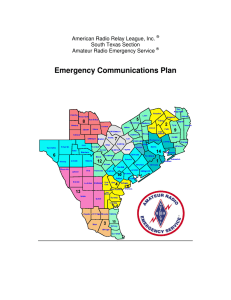 Emergency Communications Plan - Hill Country Amateur Radio Club