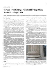 Toward establishing a “Global Heritage Stone Resource” designation