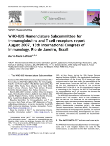 WHO-IUIS Nomenclature Subcommittee for immunoglobulins