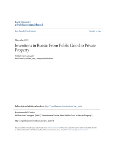 Inventions in Russia: From Public Good to